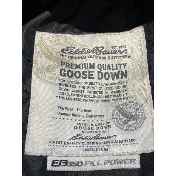 Eddie Bauer Premium Goose Down Puffer Vest EB 650 Men’s Medium DK Green Outdoors - Picture 5 of 6